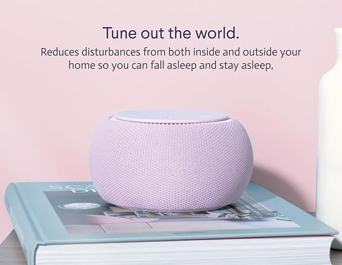 SNOOZ Pro - Smart White Noise Machine & Travel Case - Real Fan Inside, Non-Looping White Noise, Adjustable Tone & Volume - App-Based Remote Control & Sleep Timer - Blush