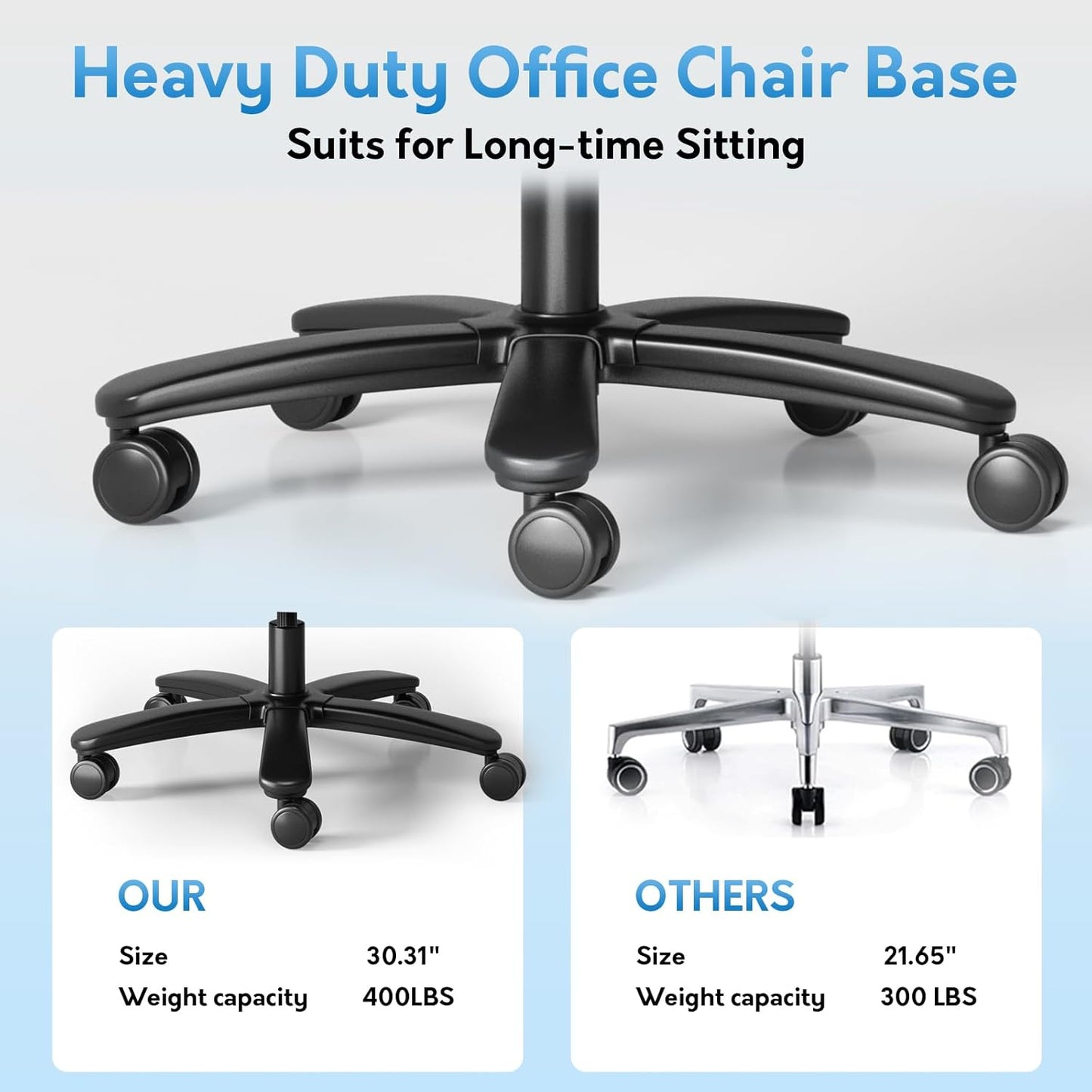 Office Chair Big and Tall 400lbs, High Back Executive Office Chair Flip Up Arms, Breathable Leather Home Office Computer Desk Chair with Lumbar Support Rocking Function, Black