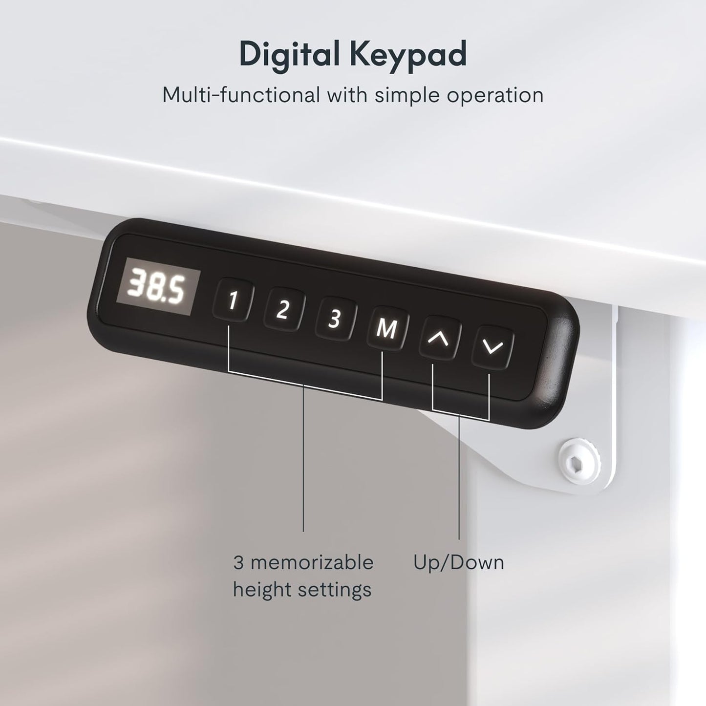 FLEXISPOT E6Q 4 Legs Standing Desk 71 x 32 Inch Adjustable Height Desk with Splice Board Home Office Sit Stand Up Desk, White Top + White Frame