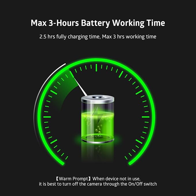 TOALLIN 1080P HD Wireless Webcam for PC, Built-in Noise-Canceling Microphone, Wireless Computer Camera for Video Conferencing, Live Streaming and Online Video Calls