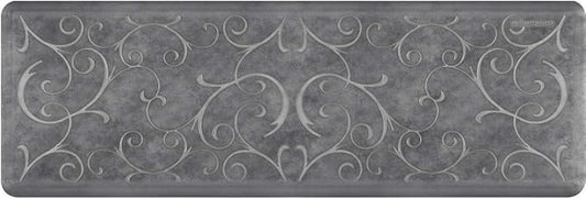 WellnessMats Bella Collection Anti-Fatigue Floor Mat, Polyurethane – Ergonomic Support Pad for Home, Kitchen, Garage, Office Standing Desk – Water Resistant - Made in USA