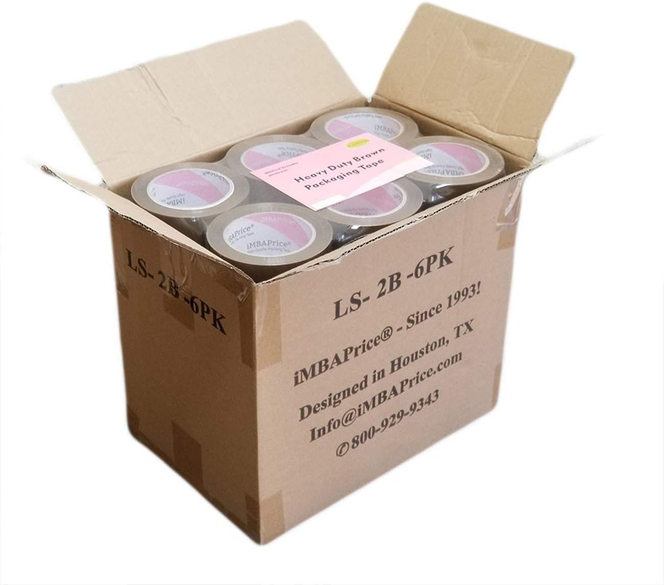 iMBAPrice - 2-inches x 110 Yards, Pack of 36 Tan/Brown Color Packing Shipping Storage Box Sealing Packaging Tape, Office & Storage