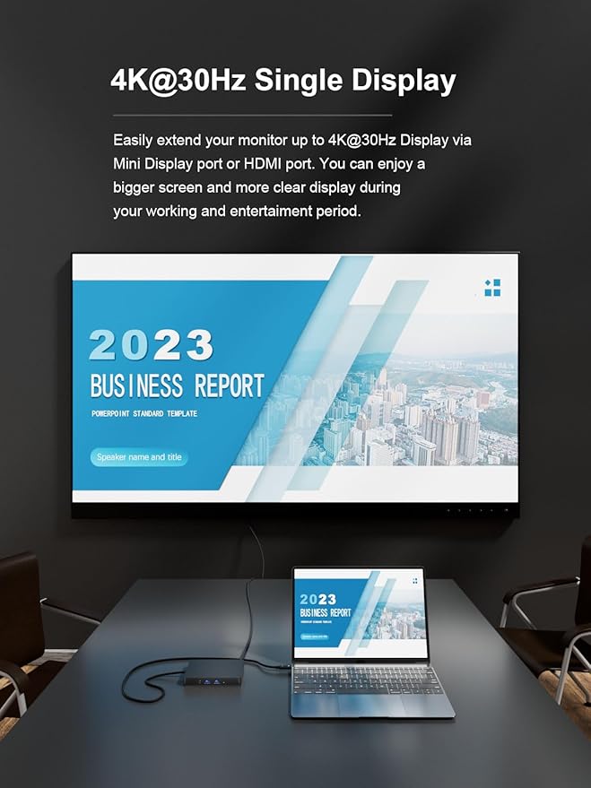 WD15 USB C Docking Station, Dual Monitor Compatible with Dell/MacBook/HP/Surface, HDMI/Mini DP/VGA, 1GB Ethernet, 3 USB 3.0, 2 USB 2.0, Audio, Speaker Out, Black