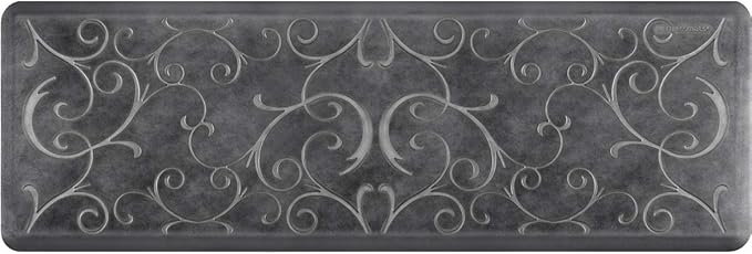 WellnessMats Bella Collection Anti-Fatigue Floor Mat, Polyurethane – Ergonomic Support Pad for Home, Kitchen, Garage, Office Standing Desk – Water Resistant - Made in USA