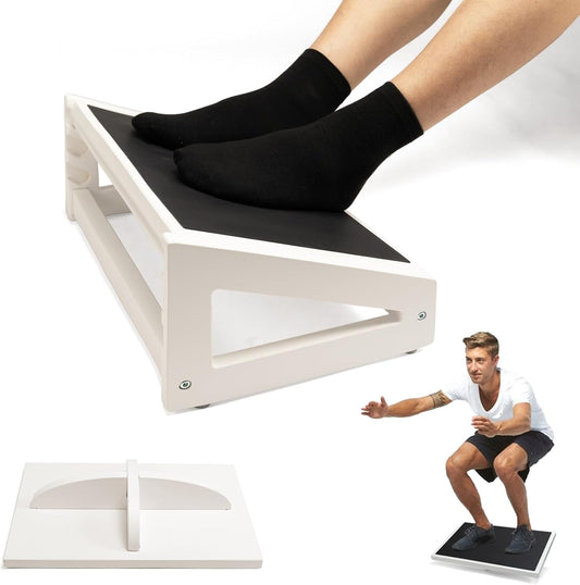 WOOD CITY Under Desk Footrest, 3 Heights Adjustable Foot Rest with Silicone Surface, 3 in 1 Non-Slip Foot Stool Improve Posture, Reduce Fatigue & Pain， Ideal for Home/Office/Gaming (White)