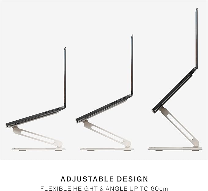 Native Union Desk Laptop Stand – Height Adjustable Ergonomic Computer Stand – Compatible with MacBook Air/Pro, iPad, Dell, HP, Lenovo, Microsoft Surface & Laptops & Tablets Up to 5kg (Sand Stone)