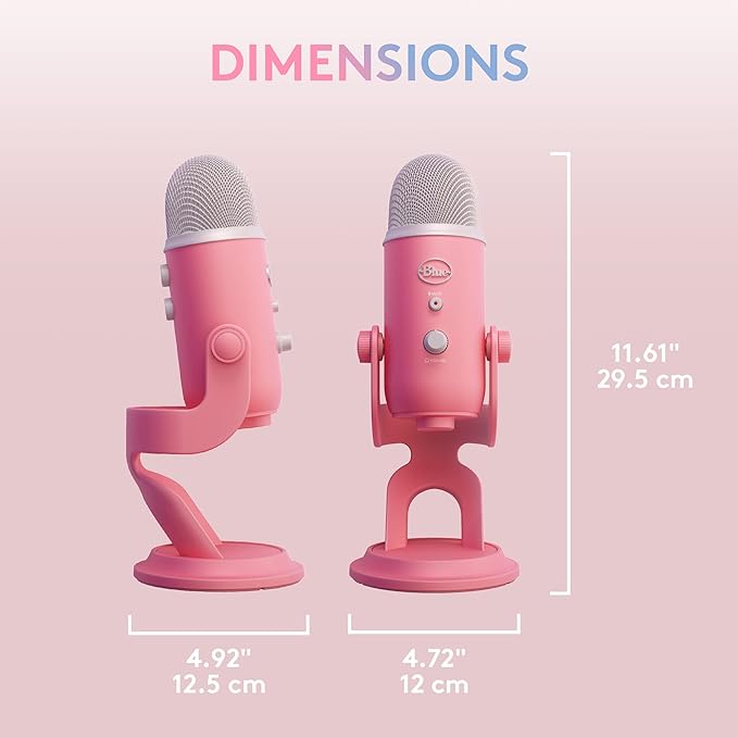 Logitech for Creators Blue Microphones Yeti USB Microphone (Pink Dawn) Aurora Collection