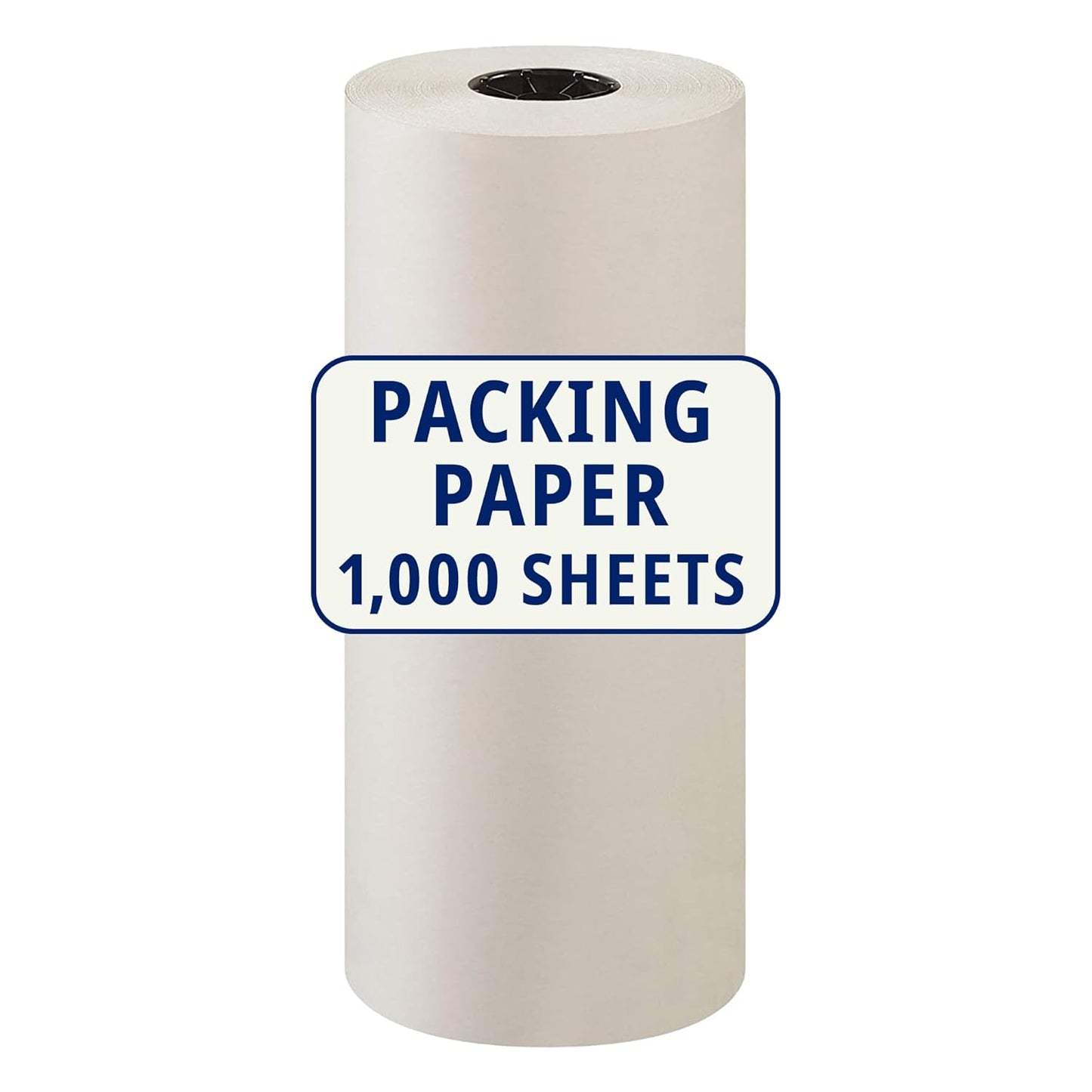BOX USA Packing Paper Roll 1440'L x 12"W - 1,000 Sheets 17??Long Equivalent - Large White Newsprint for Shipping, Packaging, Storage and Moving Supplies