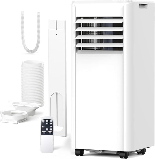 Portable Air Conditioners 10000 BTU with Remote Control, Cools Room up to 400 sq.ft, 3-IN-1 Quiet Portable Ac Unit with Dehumidifier Fan Function, Sleep Mode, 24H Timer, Portable AC Units for Rooms