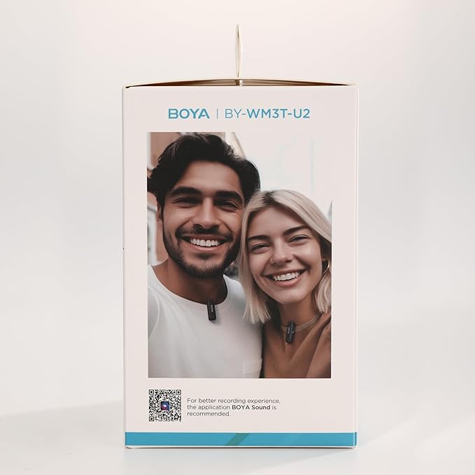 BOYA Dual Wireless Lavalier Microphone for Android iPhone 15 USB Type-C Smartphone Laptop, 30H Battery, Mini Lapel Clip-on Mic for Podcast YouTube TikTok Live Stream Vlog Interview Video Recording