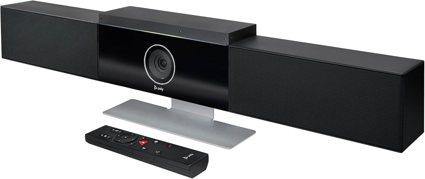 Poly Studio 4K USB Video Conference System (Plantronics) - Camera, Microphone, & Speaker Bar for Small & Medium Conference Rooms - Auto Framing & Tracking - Teams/Zoom Certified - Amazon Exclusive