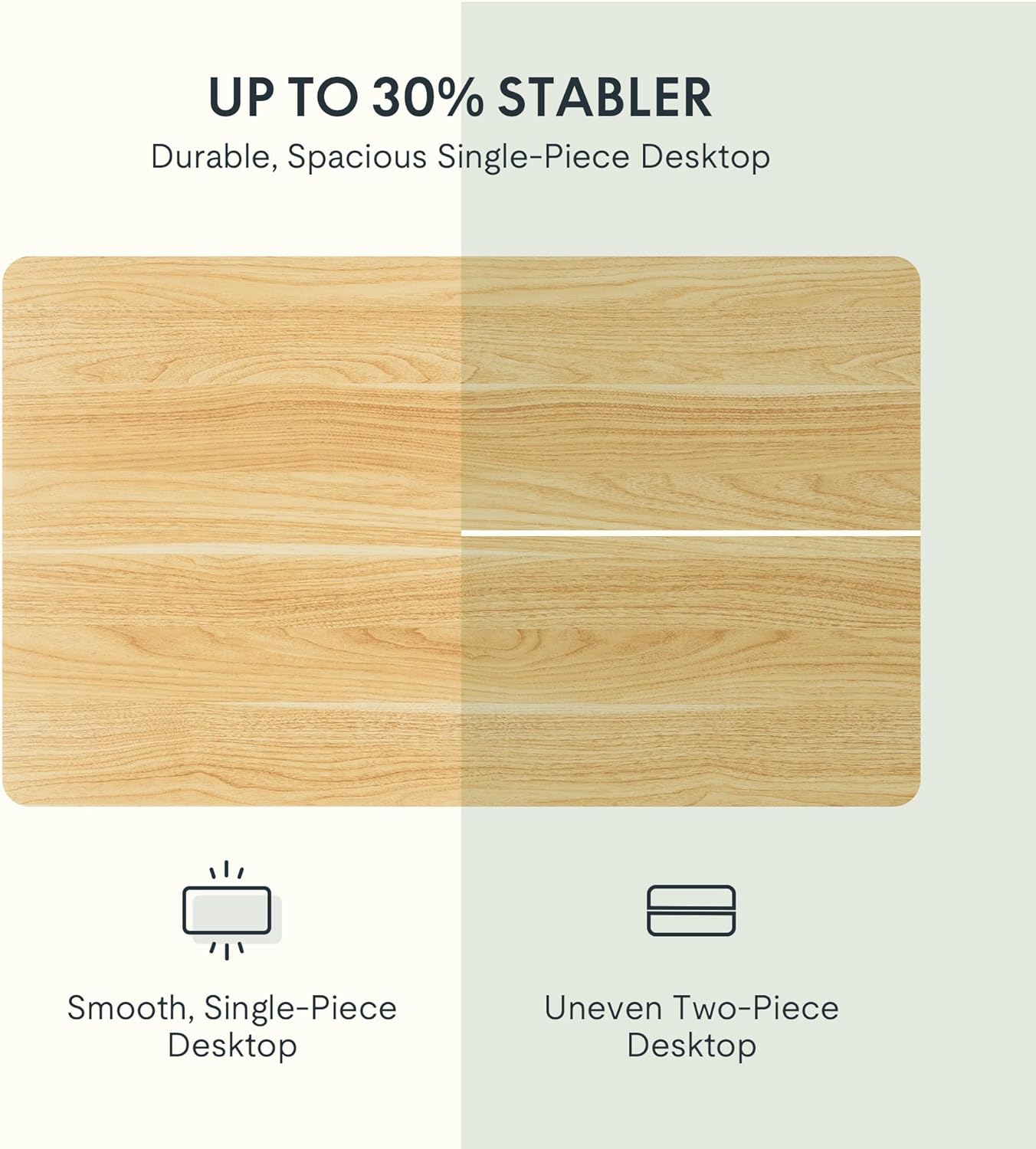 FLEXISPOT EN1 Whole-Piece Standing Desk 40" x 24" Electric Small Desk Height Adjustable Desk Sit Stand Desk Home Office Table (Black Frame + Maple Top, 2 Packages)