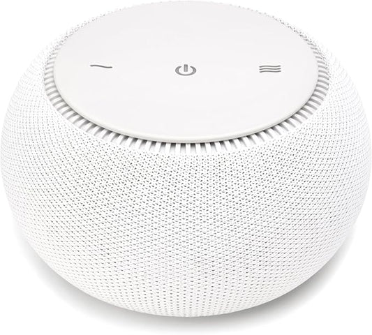 SNOOZ Pro - Smart White Noise Machine & Travel Case - Real Fan Inside, Non-Looping White Noise, Adjustable Tone & Volume - App-Based Remote Control & Sleep Timer (Cotton)