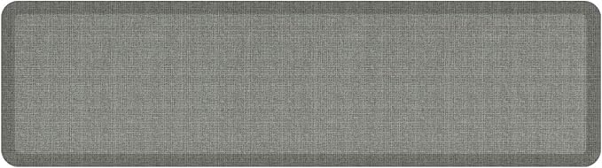 NewLife by GelPro Ergo-Foam Cushioned Anti-Fatigue Standing Kitchen Floor Mat, Padded Stain-Resistant, Waterproof, Non-Slip Comfort Padded Desk/Office Mat - 20" x 72", Patina Grey