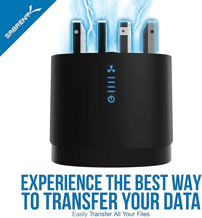 SABRENT USB 3.0 4-Bay 2.5” SATA SSD and HDD Docking Station with Cooling Fan, Tool-Free, Supports Up to 4X 16TB, 5Gbps Transfer, for SATA 2.5” SSD/HDD (Up to 12.5mm), USB 3.0 Compatible - (DS-4SSD)