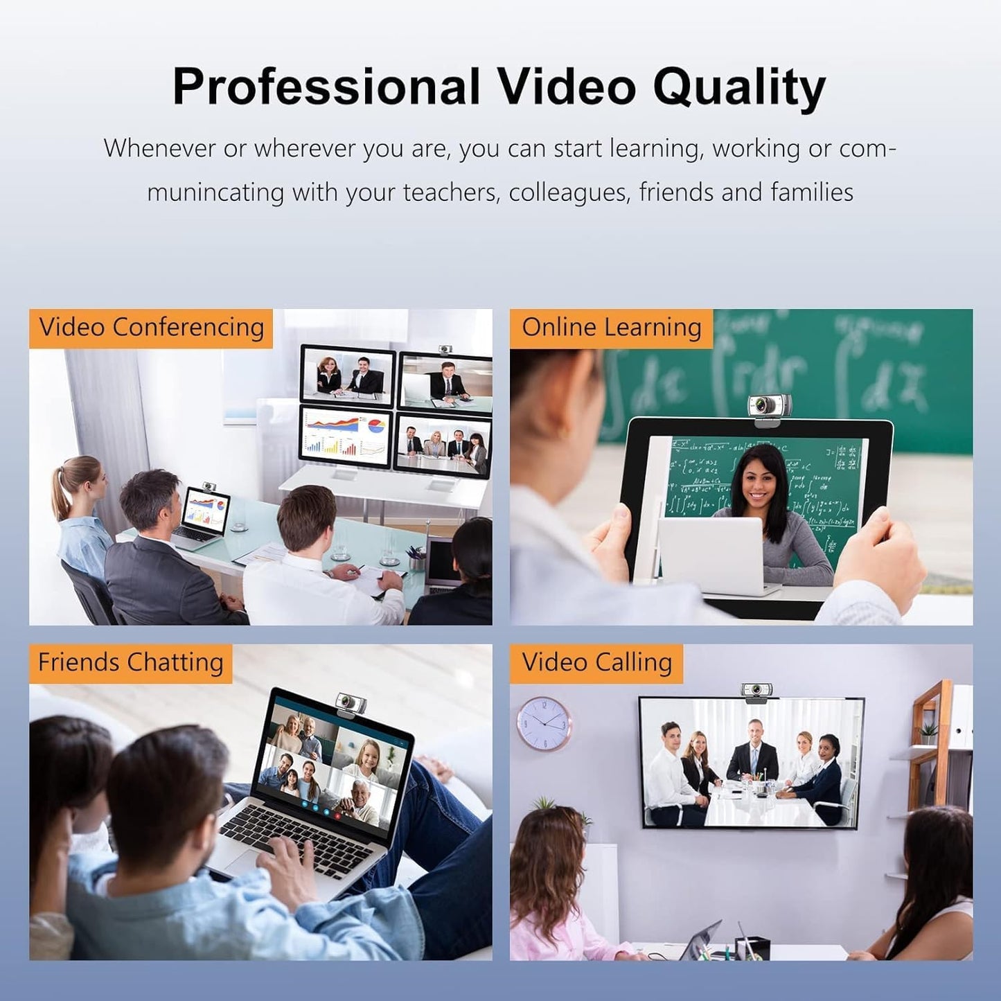 Wide Angle Webcam,120 Degree Large View Spedal 920 Pro Video Conference Camera, Full HD 1080P Live Streaming Web Cam with Built-in Microphone, USB Webcam for Mac, PC, Laptop and Desktop