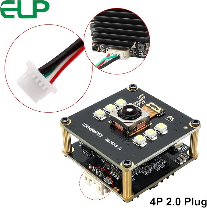 ELP 48MP Autofocus USB Camera with Day & Night Vision - Webcam for Computer & Laser Engraver - Fast Focus - UVC USB2.0