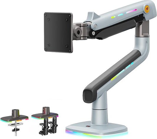 Gaming Monitor Arm for Flat/Ultrawide/Curved Monitors 32 to 60 inch, Heavy Duty Monitor Stand Load up to 20 kg, VESA 75/100 mm Mount (Lake Blue)