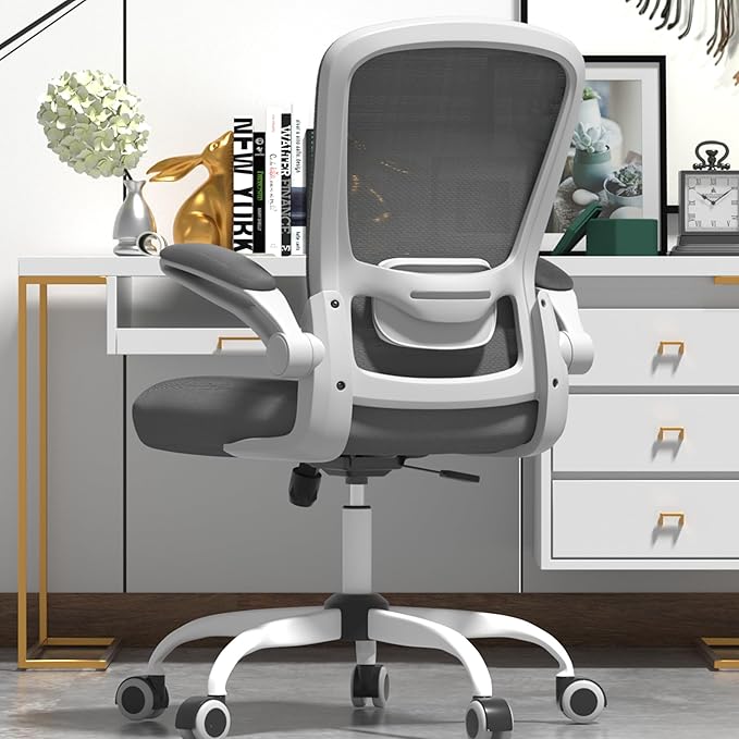 Mimoglad Home Office Chair, High Back Desk Chair, Ergonomic Mesh Computer Chair with Adjustable Lumbar Support and Thickened Seat Cushion