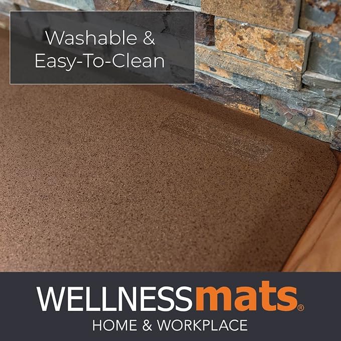 WellnessMats Granite Collection Anti-Fatigue Floor Mat, Polyurethane – Ergonomic Support Pad for Home, Kitchen, Garage, Office Standing Desk – Water Resistant - Made in USA