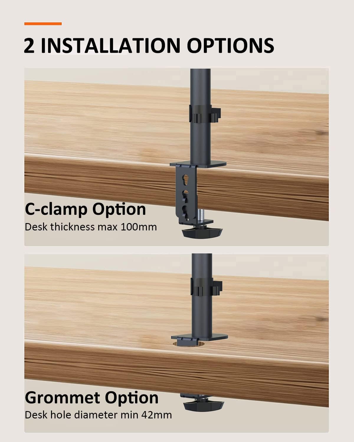 Suptek Single Monitor Mount, Adjustable Monitor Arm Desk Mount Stand for 1 / One Screen up to 32 inch Screen(MD9401)