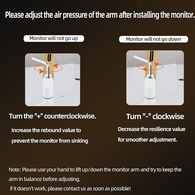 Single White Monitor Desk Arm Mount, Adjustable Gas Spring Support 17-34 Inch, 4.4-19.8lbs Screen, Computer Stand Holder with Clamp/Grommet Mounting Base VESA Bracket M5W-M