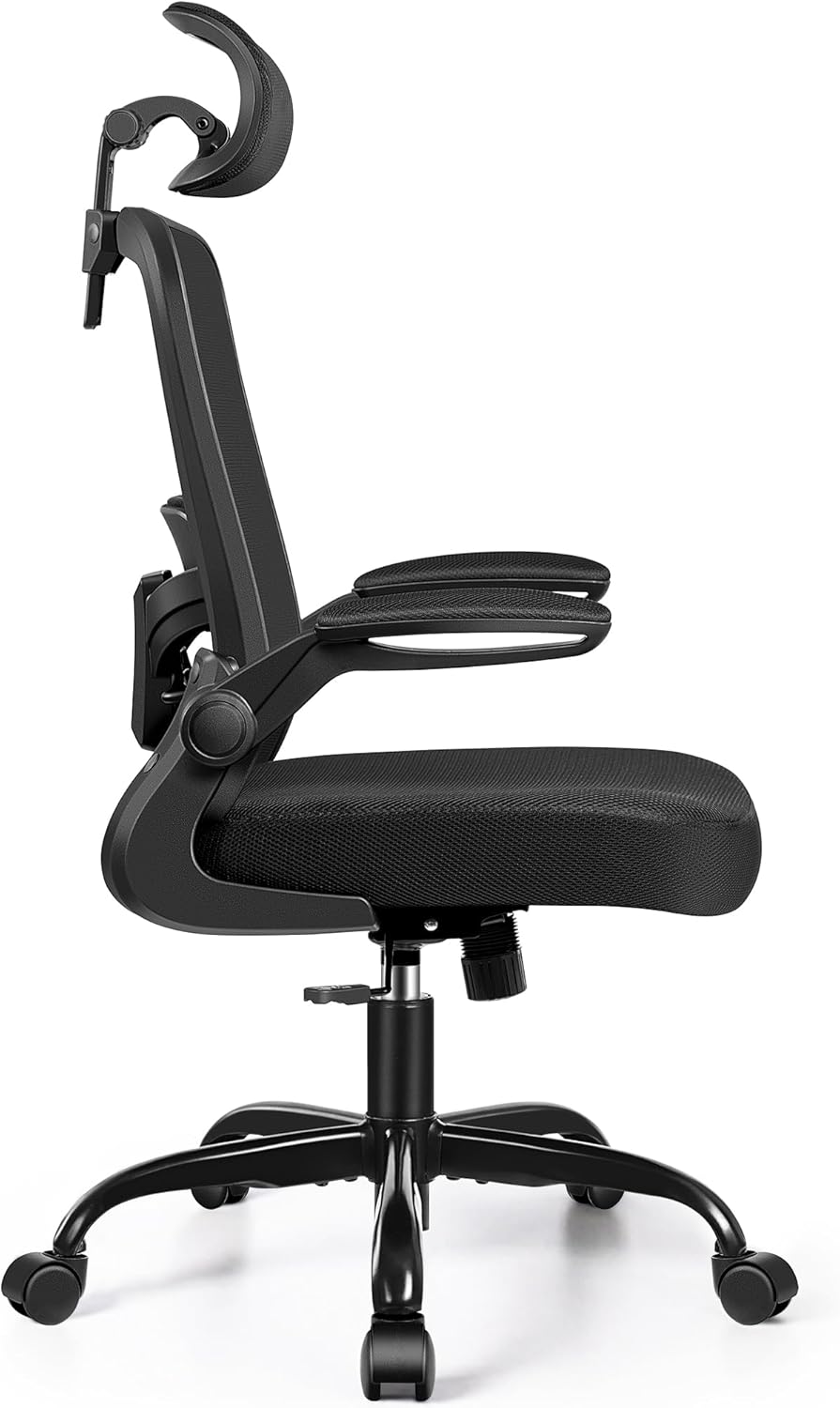 FelixKing Ergonomic Office Chair, Headrest Desk Chair with Adjustable Lumbar Support, Home Office Swivel Task Chair with High Back and Armrest, Adjustable Height Gaming Chair(Black)