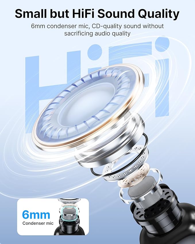 BOYA mini Wireless Microphone for iPhone/Android/PC/Tablets with USB C/Lightning Plug, MFi Certified, Noise Reduction, AI Voice Changer, 30H Battery Life with Charging Case for Video Recording Podcast