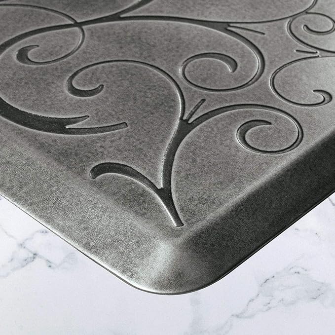 WellnessMats Bella Collection Anti-Fatigue Floor Mat, Polyurethane – Ergonomic Support Pad for Home, Kitchen, Garage, Office Standing Desk – Water Resistant - Made in USA