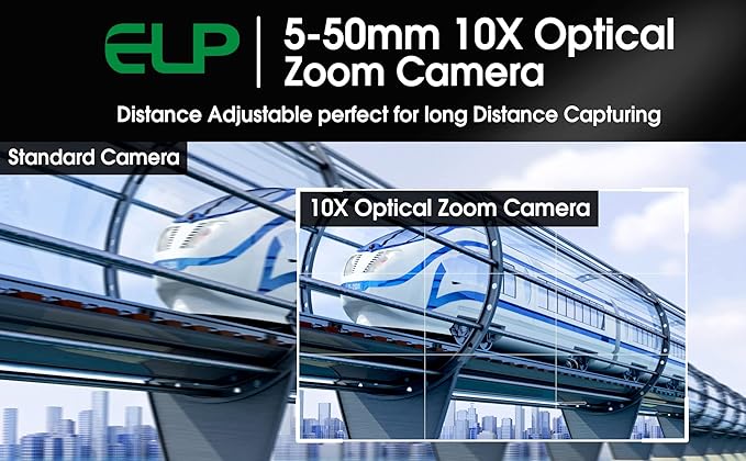 ELP 5-50mm Varifocal Lens 1080P USB Camera with H.264 High Definition Sony IMX323 Webcam for Android Linux Windows Industrial Video