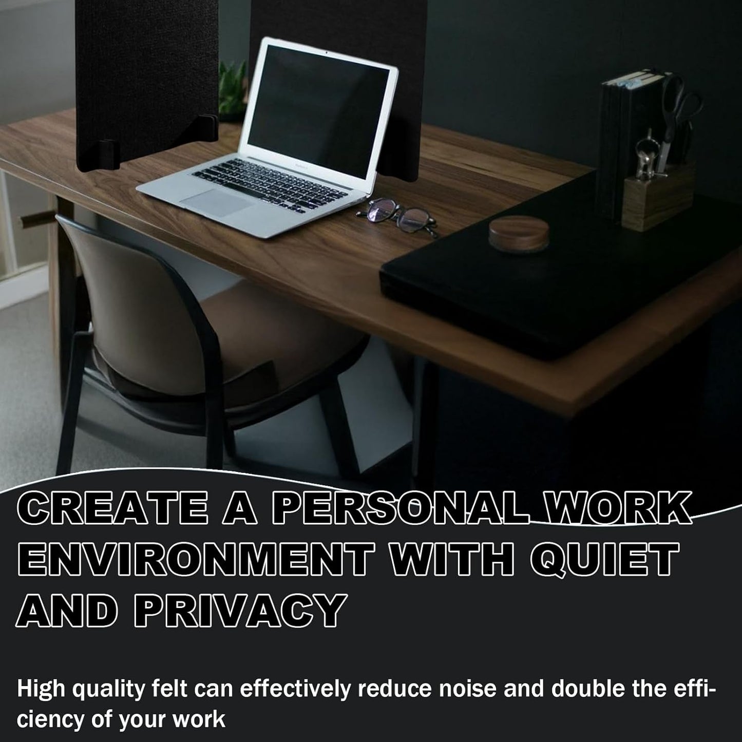 9 Pack Desk Divider-24 x 24" Acoustic Desk Dividers for Students-Durable Felt Desk Privacy Panel Set-Freestanding Desk Divider with Noise-reducing Design with 4 Support Feet for Office or Home Use