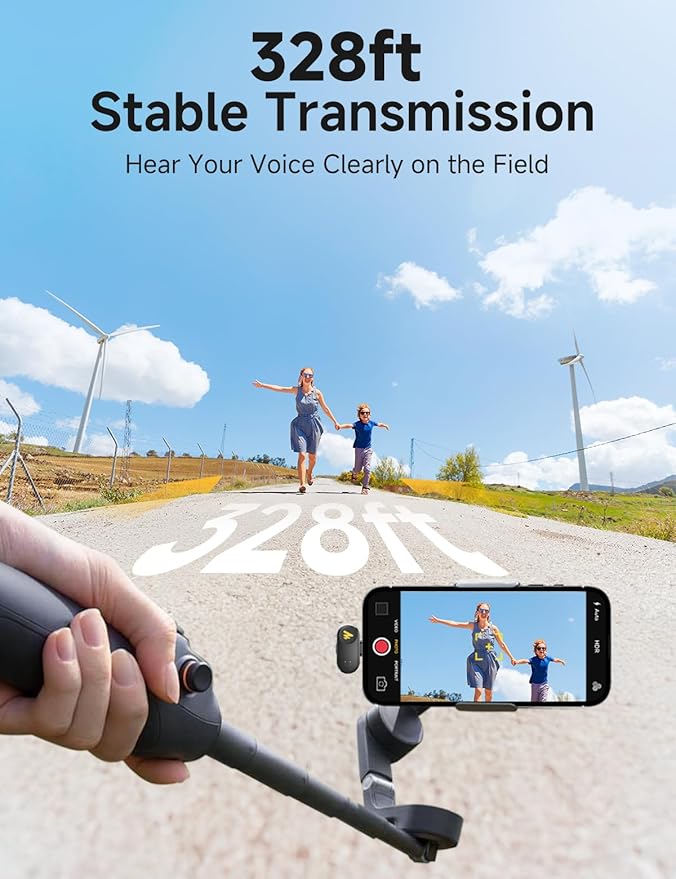 MAONO Wave T1 Mini Wireless Lavalier Microphone for iPhone 16 15, Android, Tablet, PC, Clip on Lapel Mic with USB-C Plug, Noise Cancellation, AI Voice Filter for Video Recording Vlog TikTok YouTube