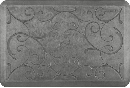 WellnessMats Bella Collection Anti-Fatigue Floor Mat, Polyurethane – Ergonomic Support Pad for Home, Kitchen, Garage, Office Standing Desk – Water Resistant - Made in USA