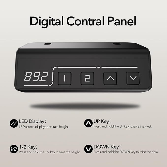 Electric Standing Desk Adjustable Height, 40x24 Inches Sit Stand up Desktop for Home Office, Ergonomic Rising Computer Table with Memory Preset, Black