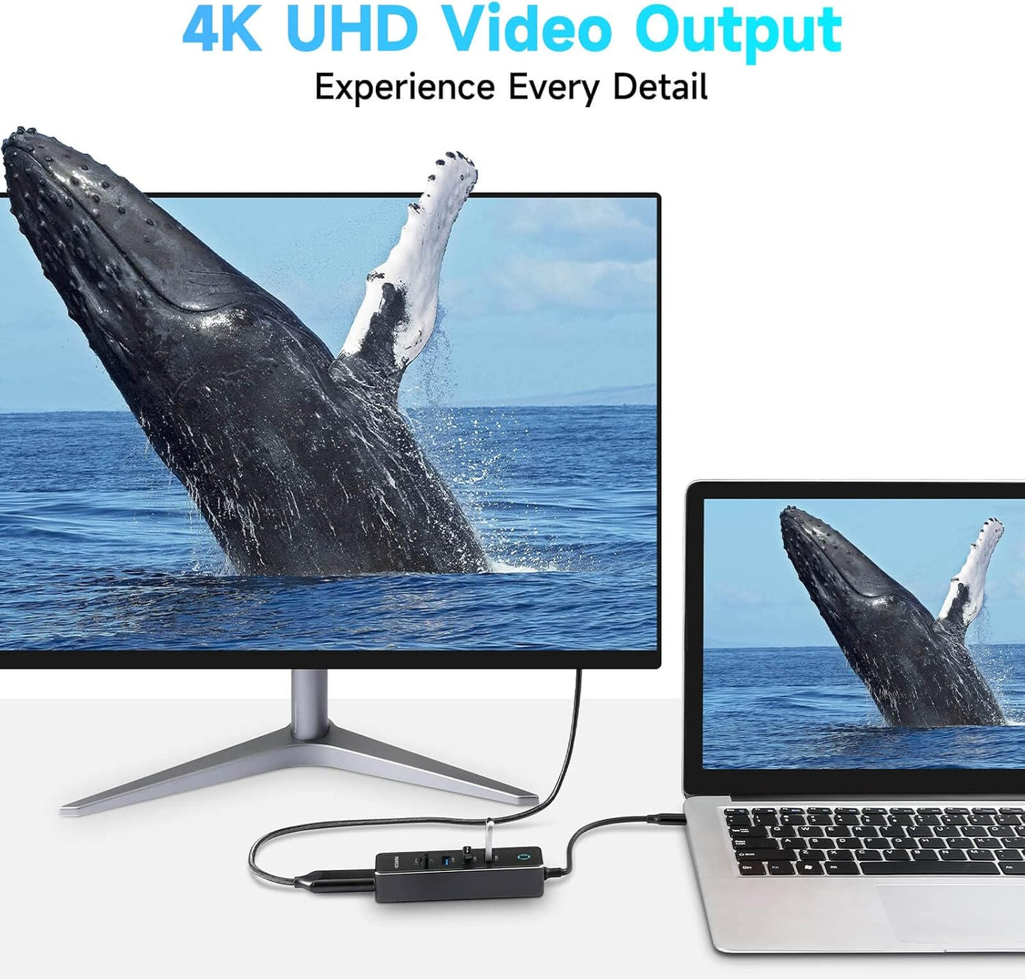 RSHTECH USB C Hub Dongle Adapter with 4K HDMI, 3 USB 3.0 Data Port, 100W Power Delivery, SD/TF Card Reader, Aluminum USB-C/Thunderbolt 3 Hub Dock for PC and Laptop, RSH-T16