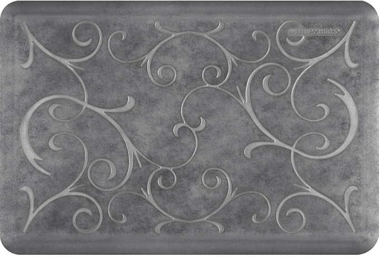 WellnessMats Bella Collection Anti-Fatigue Floor Mat, Polyurethane – Ergonomic Support Pad for Home, Kitchen, Garage, Office Standing Desk – Water Resistant - Made in USA