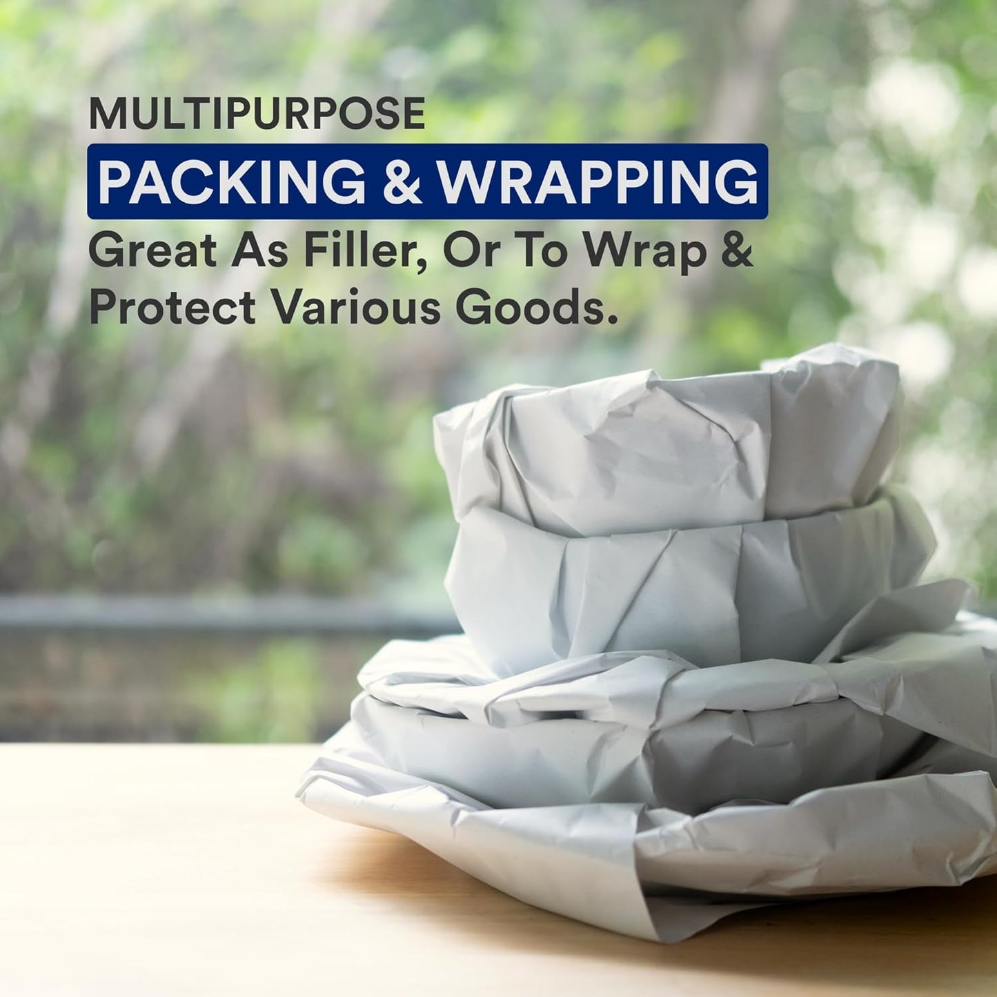 BOX USA Packing Paper Roll 1440'L x 30"W - 1,000 Sheets 17??Long Equivalent - Large White Newsprint for Shipping, Packaging, Storage and Moving Supplies