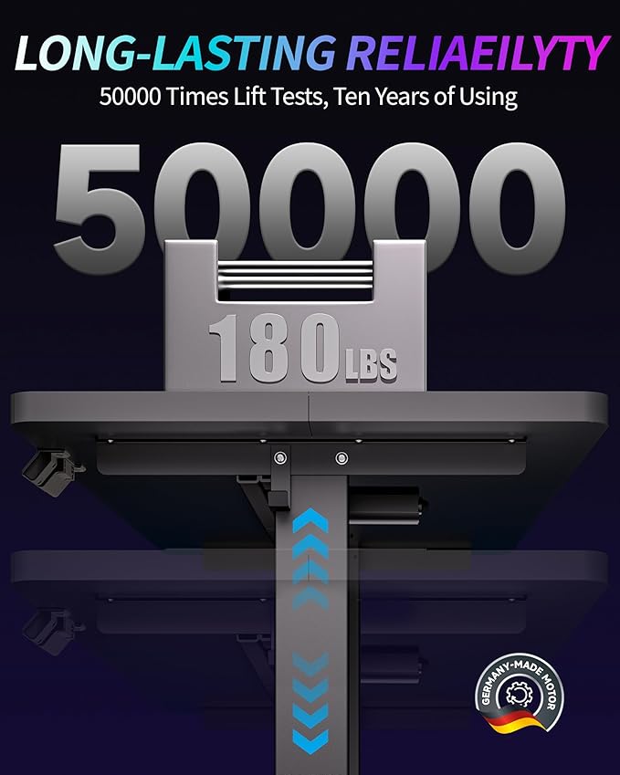 Standing Desk Electric Adjustable Computer Desk-Stand up Desk Office Gaming Home Office Memory Desks 48x24 inches Black