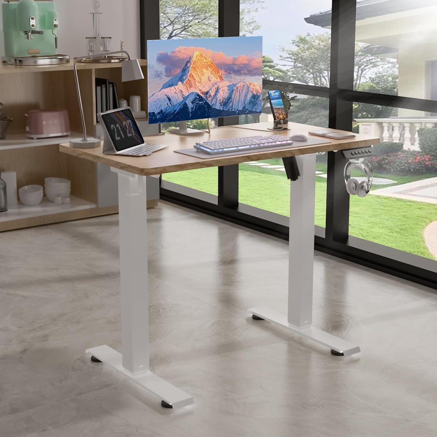 35 * 20 Electric Standing Desk, Adjustable Height Sit Stand Up Desk, Motorized Home Office Computer Gaming Workstation Desk