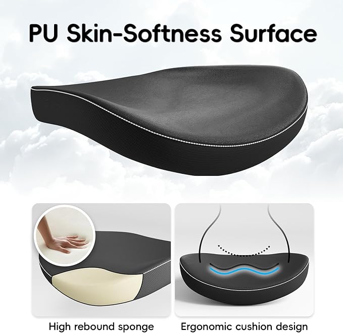 Ergonomic Office Chair-Computer PU Leather X-Shaped Desk Chair-Gaming Chair with Adjustable Flip-up Armrests Lumbar Support Mesh Executive Chair for Long Hours Office (Black)