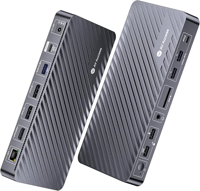 Docking Station, 13-in-1, Triple Display, 4K HDMI and 2 x DP, 100W Laptop Charging, 10Gbps USB-C/A, Ethernet, Audio, SD, Laptop Docking Station for MacBook/Chrome/Dell/HP/Lenovo