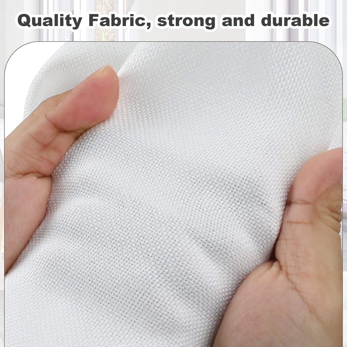 Large 17" 36 Quart Collapsible Stackable Storage Bins with Lids, 5 Packs White Linen Fabric Closet Boxes with Lids, Storage Cube Baskets Container Organizers for Bedroom Office(17 x12 x11)