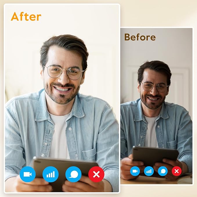 Video Conference Lighting for Zoom Meeting, Desk Lamps for Home Office, 30 Light Modes Desk Light, Ring Light for Desk with Flexible Stand & Memory Function for Zoom Lighting, Video Streaming, Drawing