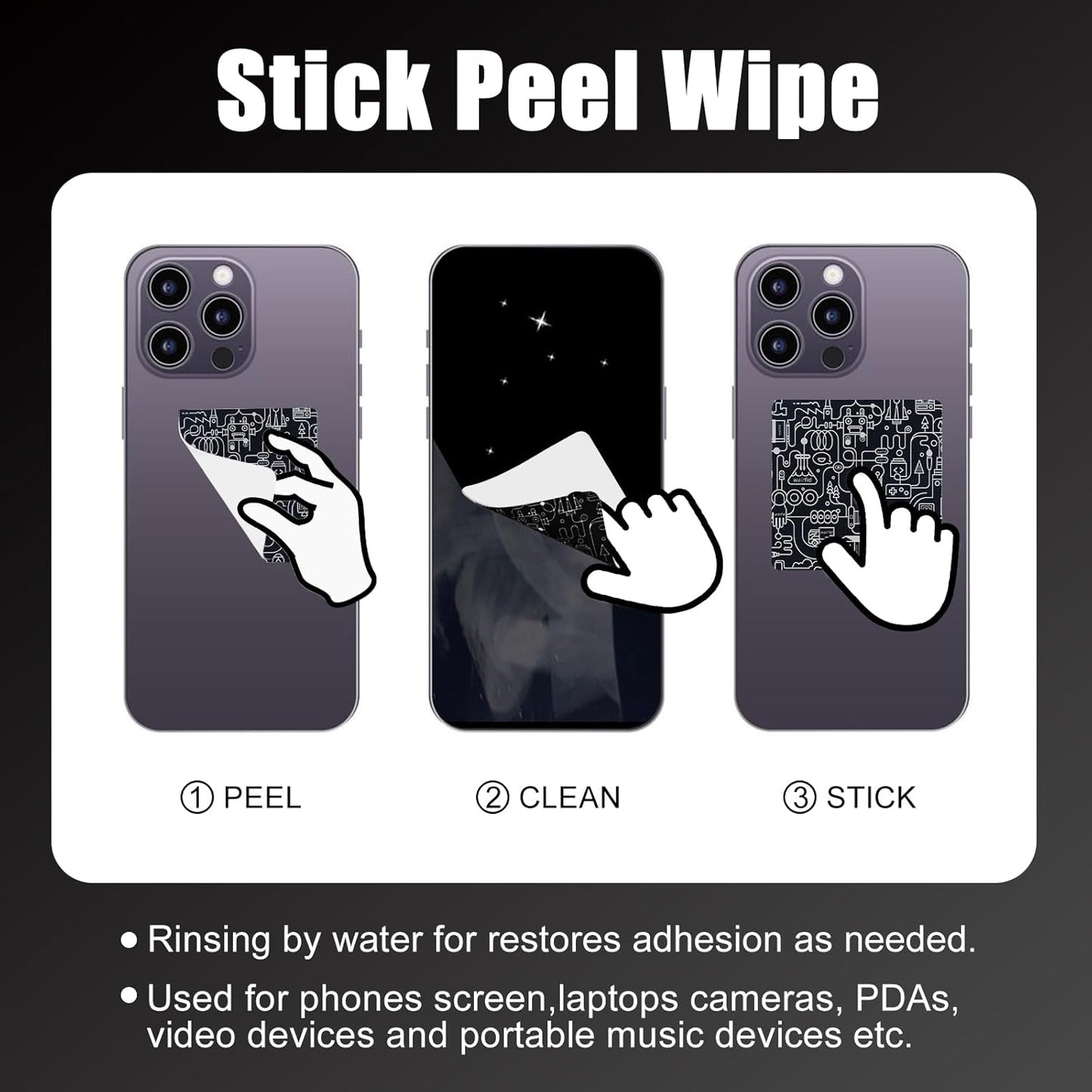 walrfid 2 Pack Car Screen Cleaner, Computer Screen Cleaner Spray and Wipe, Laptop Cleaning Mist Kit for Electronic iPad, iPhone, Phone, MacBook, TV, Monitor Display, with Graffiti Case, Grey Pink