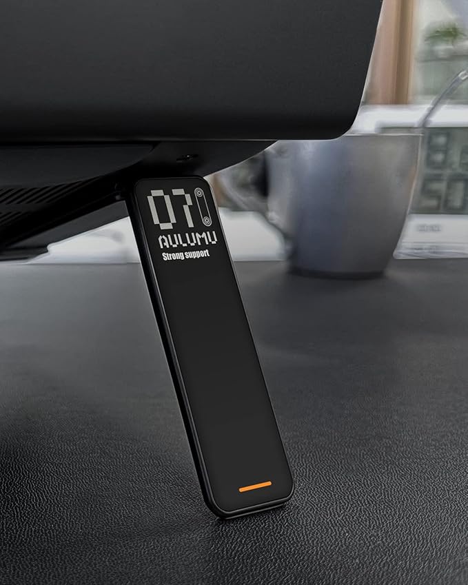 Aulumu G07 Pop Up Leg Stands Laptop, Super Portable Cooling Laptop Stand, Ergonomic Laptop Riser Lift for Desk for MacBook, All Laptops, Tablets, 8-20'', Black