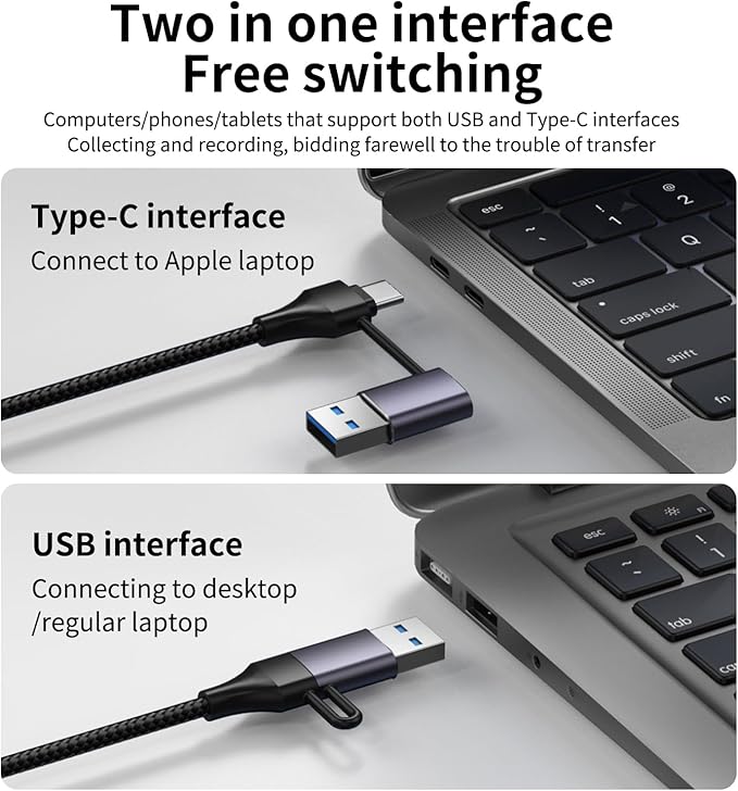 USB-C Hub with SD/TF Card Reader, 3 USB Ports (USB 3.0 & USB 2.0) - Compatible with Laptops, MacBook, Surface, Tablets