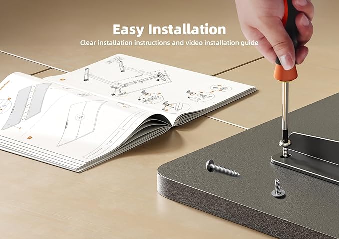 YDN Electric Standing Desk, Adjustable Height Stand up Desk, 48x24 Inches Sit Stand Home Office Desk with Splice Board, Black Top