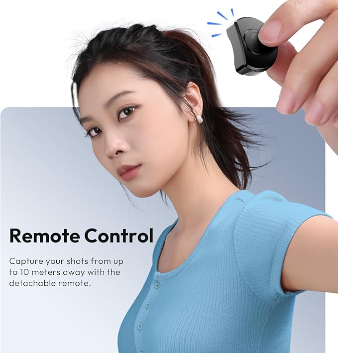 ULANZI JJ03 Magnetic Tripod for Phone with Remote Control, 3-in-1 Selfie Stick Handle Grip 360° Rotation Extendable Stand for iPhone Android Phones