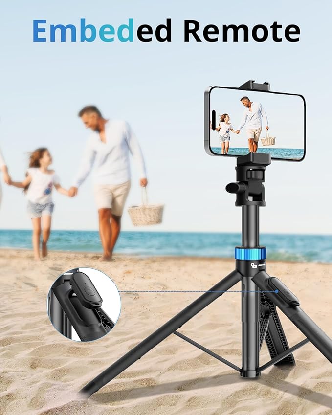 UBeesize 72" Phone Tripod - Tripod for iPhone & Selfie Stick with Phone Holder & Remote - Upgraded, Stable & Portable Stand for iPhone 16/15/14, Android, Cameras & Action Cams