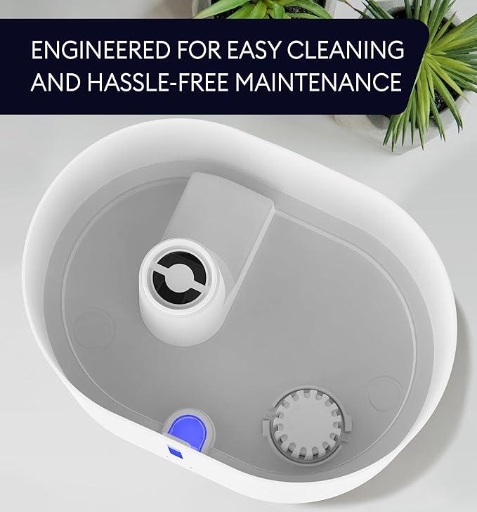 GENIANI Ultrasonic Cool Mist Humidifier for Bedroom, Large Rooms, Home, 4L - Easy Fill & Clean Humidifier for Plants w/Auto Shut-off, 40H Runtime - Quiet, Top Fill Air Humidifier